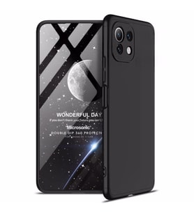 Microsonic Xiaomi Mi 11 Lite Kılıf Double Dip 360 Protective Siyah