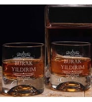 Kişiye Özel Viski Kadeh Seti - Viski Bardak (Karışık)