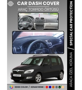 SKODA ROOMSTAR (2007-2014) Torpido Örtüsü Ön Göğüs Halı Torpido Koruma Tam Uyum Kaymaz UV Koruma