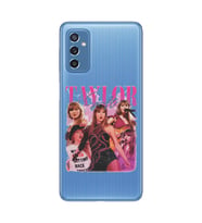 Samsung Galaxy M52 Uyumlu Taylor Swift Desenli Şeffaf Telefon Kılıfı