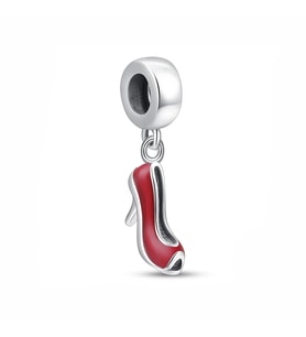 Nur Silver Sallantılı Kırmızı Ayakkabı Gümüş Charm NUR-BL01033
