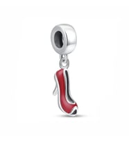 Nur Silver Sallantılı Kırmızı Ayakkabı Gümüş Charm NUR-BL01033