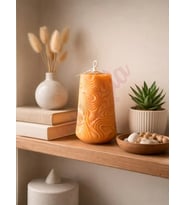 Mumelia Candles Monokrom Kumul - Doğal Soya Dekoratif Mum - Turuncu