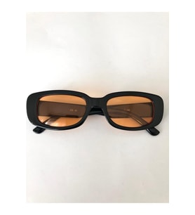 Chunky Frame Vintage Siyah Turuncu Güneş Gözlüğü