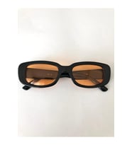 Chunky Frame Vintage Siyah Turuncu Güneş Gözlüğü