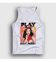Presmono Unisex Beyaz Play Müzik Katy Parry Atlet 486481tt
