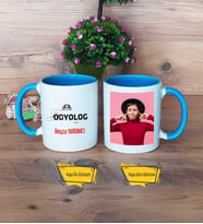Odyolog Kupa Bardak Mavi Fotoğraflı Tıp Bayramı Hediyesi Odyologlar Günü Hediyesi