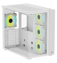 POWERBOOST PB-SS02W Sea View 7-RGB Fanlı Gaming Mid-Tower PC Kasası Beyaz