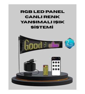 Mey İthalat® 5V USB Akıllı Piksel LED Panel – Mobil Uygulama Kontrollü, Renkli Işık Efektli