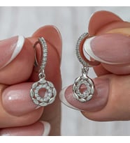 Gümüş Sallantılı Halka Kadın Küpe