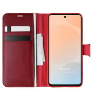 Microsonic Infinix Hot 50 4G Kılıf Delux Leather Wallet Kırmızı (Kırmızı)