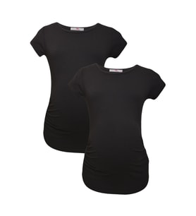 LuvmaBelly MYRA2009_2009 Hamile tshirt seti (Siyah-Siyah)