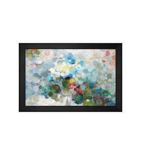Soyut Şekiller Motifli Kanvas Tablo 80 x 110 cm Siyah Çerçeve