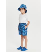 Benittokids Erkek Çocuk Desenli Deniz Şortu 7010 (Mavi)