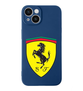 Apple iPhone 14  Lansman Kılıf Ferrari  Tasarımlı Altı Kapalı İçi Kadife Kaplı  Kapak (Şeffaf)