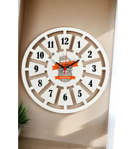 Dünyanın En İyi Saç Mimarı Duvar Saati 40cm (Beyaz)