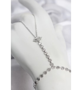 Mey İthalat® Gümüş Renk Pirinç Zirkon Taşlı Göz Model Şahmeran