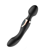 Güçlü Dildo vibratör çift motorlu g-spot masaj  oyuncak kadın çift yönlü klitoris stimülatörü (Siyah)
