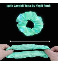 pilelistore Mint Yeşili Renk Led Işıklı Lastikli Saç Tokası