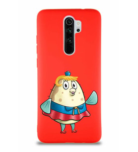 Xiaomi Redmi Note 8 Pro Soft Premier Kapak Bayan Puff Tasarımlı Silikon Kılıf - Kırmızı (Şeffaf)