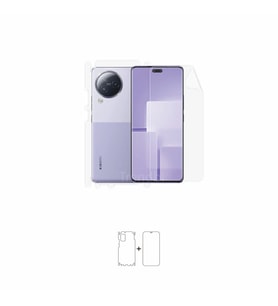 Xiaomi Civi 3 Full Kaplama Ön Ekran Arka ve Yanlar Köşeler Dahil 360 Derece Esnek Poliüretan Film