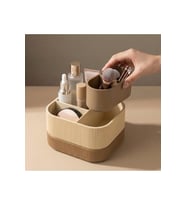 İki Katlı Oval Organizer, Masaüstü ve Banyo İçin Çok Amaçlı Düzenleyici