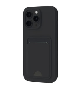 Apple iPhone 16 Plus Kılıf Kelvin Kartvizitli Silikon - Siyah