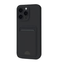 Apple iPhone 16 Plus Kılıf Kelvin Kartvizitli Silikon - Siyah