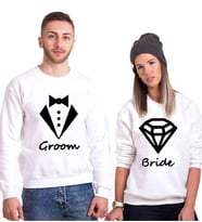 Tshirthane Groom Bride Sevgili Kombinleri Sweatshirt Kombini (Tek Ürün Fiyatıdır.)