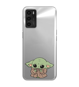 Oppo A16 / A55 Uyumlu Baby Yoda Tasarımlı Şeffaf Telefon Kılıfı