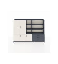 Arges Dolap 11 Raflı 3 Çekmeceli 5 Kapaklı 220x30x163 Antrasit-Aytaşı/Antrasit