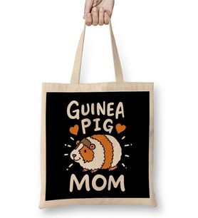 Guinea Pig Guinea Pig Mom Kawaii Bez Çanta Uzun Saplı
