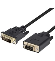 VGA Kablosu, DVI-D 24+1 - VGA 3,3 Ayak Kablosu Erkek - Erkek Altın Kaplama Kablo, Bilgisayar, PC Ana Bilgisayar, Dizüstü Bilgisayar, Ekran Kartı HDTV, LG HP Dell Monitör, Ekran ve Projektör için