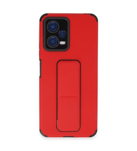 Xiaomi Poco X5 5g Kılıf Mega Standlı Silikon - Kırmızı