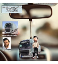 Kendi Aracınız veya Tırınız ile Kişiye Özel Karikatür Ayna Süsü, Tırcı Ayna Süsü