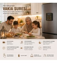 Vakıa Suresi Okuyan Buzdolabı Magneti  Sesli İslami Dekor  Şarjlı, 4 Saat Çalışma, Güçlü Mıknatıs