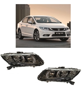 Nilser Honda Cıvıc Fb7 Sağ-Sol Far Lamba XENON MOTORLU 2012-2015