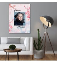 BK Gift Kişiye Özel Fotoğraflı Canım Annem Tasarımlı Kanvas Tablo-33