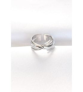 Kalın Silver Renk Ayarlanabilir Yüzük - TJ-BYK3102