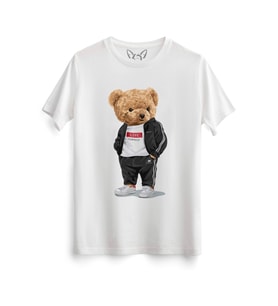 Love Yourself Tedy Bear Beyaz Tshirt