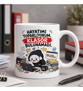 Hayatımı Toparlıyorum Klasör Bulunamadı Komik 313 Seramik Kupa