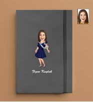 Kişiye Özel Kadın Model 13x21 Gri Defter-20