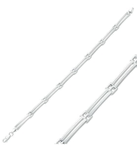 Gümüş İki Sıra Erkek Bileklik SL6852