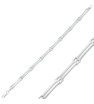 Gümüş İki Sıra Erkek Bileklik SL6852