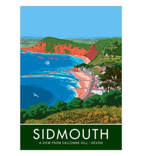 Sidmouth, Devon Tablo Ahşap Poster Dekoratif
