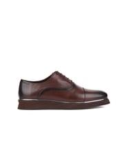 Shoetyle - Kahverengi Deri Bağcıklı Erkek Klasik Ayakkabı 250-2030
