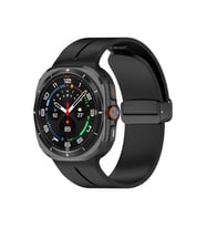 Samsung Galaxy Watch 8 Classic 46mm Uyumlu Zore KRD-84 Silikon Kordon (Siyah)