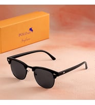 Polo Air Unisex Güneş Gözlüğü Uv400 Koruma Siyah Renk Cam Ve Çerçeve PLG-2100C1 (Siyah)