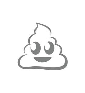 Sevimli Gülen B*k Emoji Sticker17x17 Cm Gri