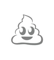 Sevimli Gülen B*k Emoji Sticker17x17 Cm Gri